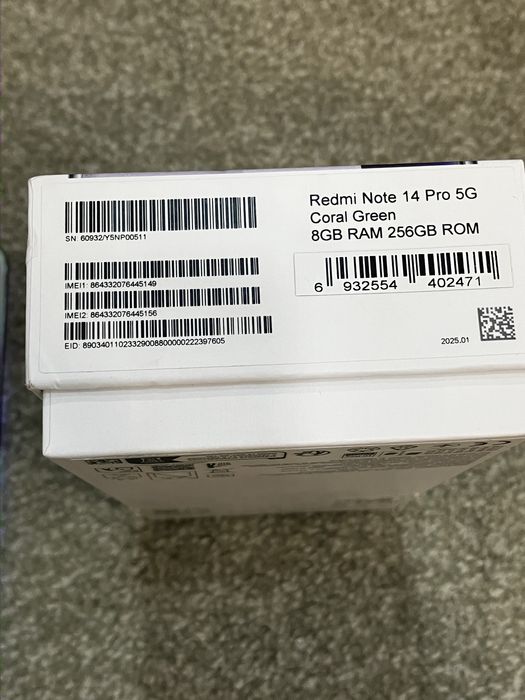Redmi Note 14 pro 5g xiaomi 256gb 8+8 ram