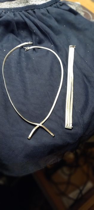 Set argint ,lant cu brățară