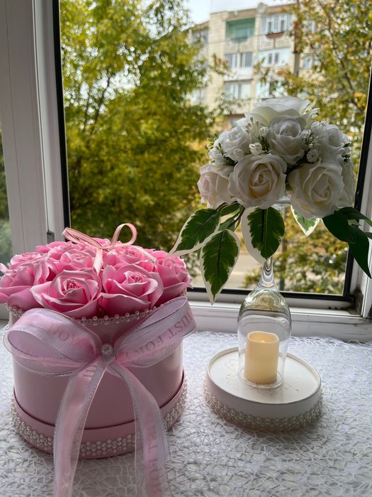 Букет из мыльных роз