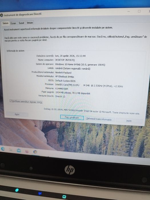 Laptop HP i5, HDD 500 Gb