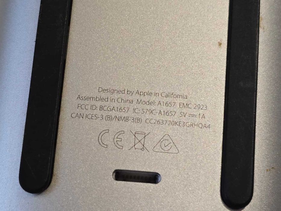 Mouse Apple Magic 2, Wireless, Bluetooth, Model A1657, EMC 2923, Argintiu/Alb