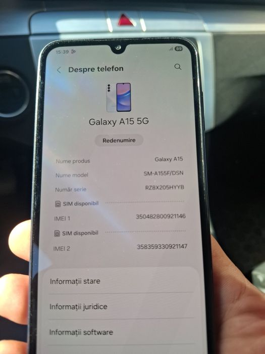 Samsung Galaxy A15  5G, 128GB,6GRAM, impecabil,  ca nou