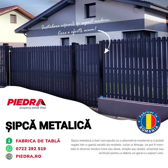 Sipca metalica gard fabrica
