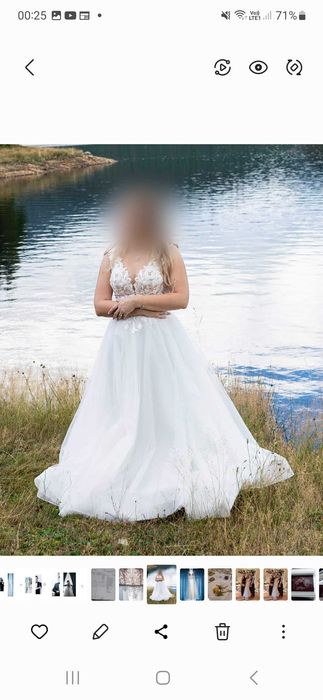 Vand rochie de mireasa superba+voal+crinolina
