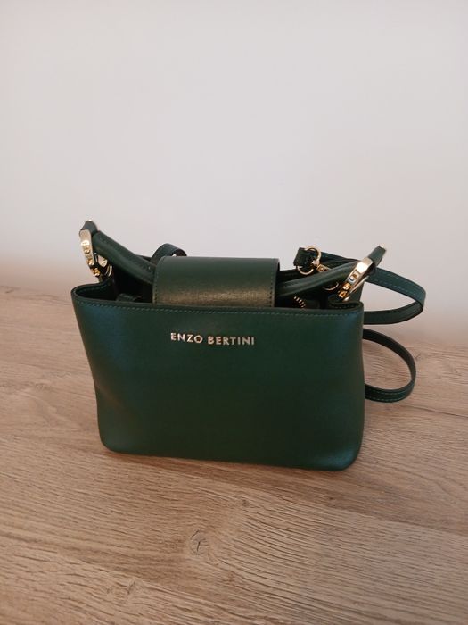Geantă femei Enzo Bertini verde din piele