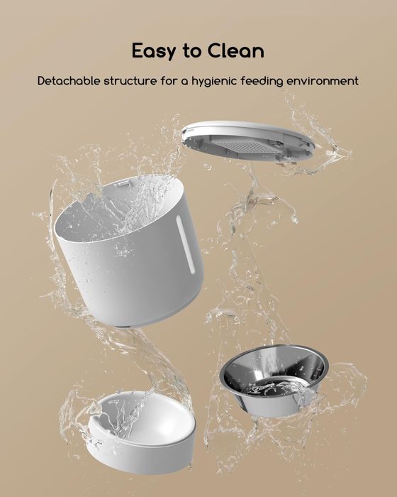 FARORO 4л Автоматична хранилка за котки и кучета/таймер/запис на глас