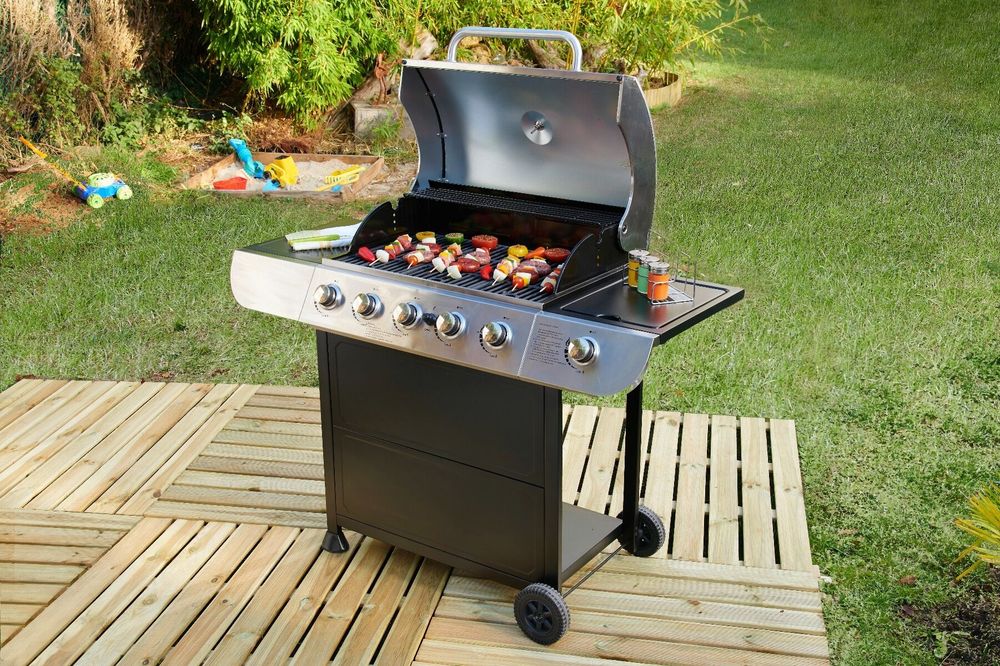 Gratar gaz 5+1 arzatoare Kentucky Barbecue