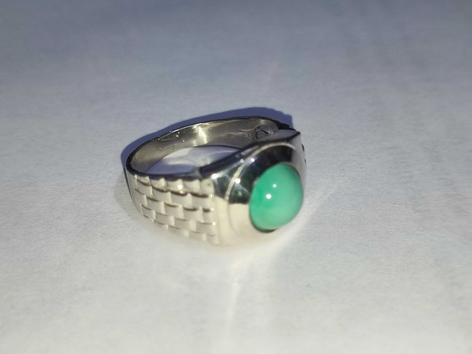 Серебряное кольцо с камнем БИРЮЗА, разм.18