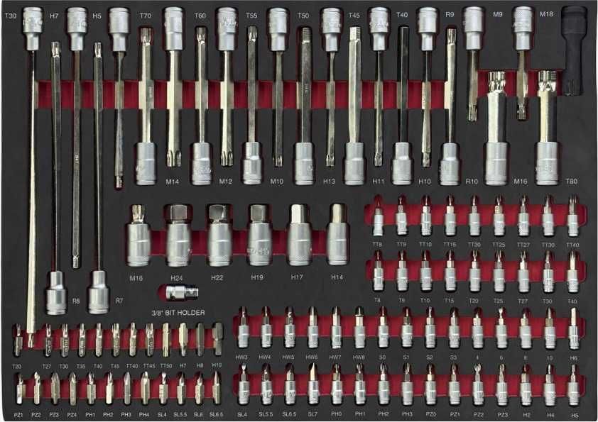 Шкаф (количка) оборудвана с 258 бр. инструменти
