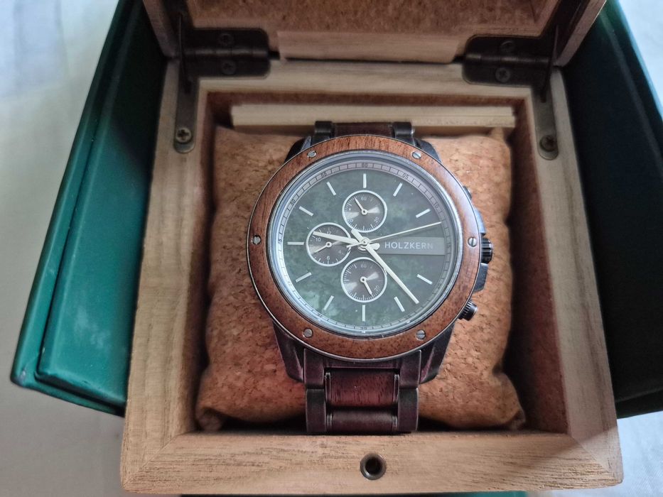 Ceas Holzkern - model Coel (Walnut/Marble)