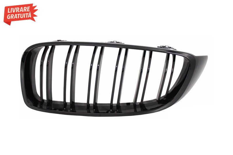 Bara Fata cu Grile Negru Lucios BMW Seria 4 F32 Coupe F33 Cabrio F36 G