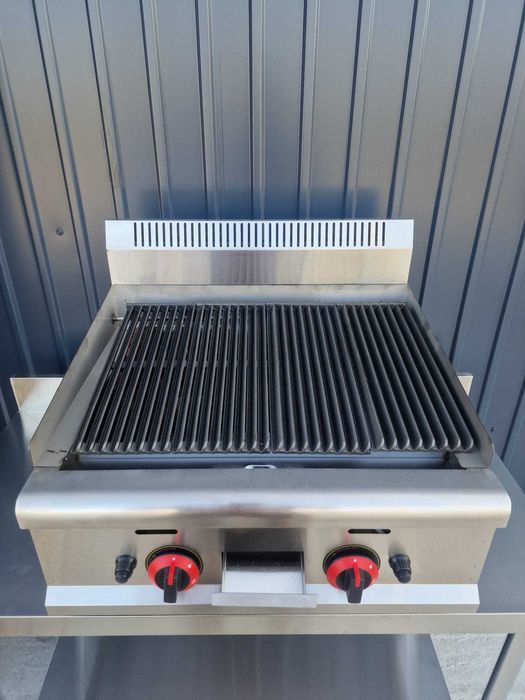 Plita cu Roca Vulcanica si Grill din fonta,5 kg de roca inclusa,GazGPL