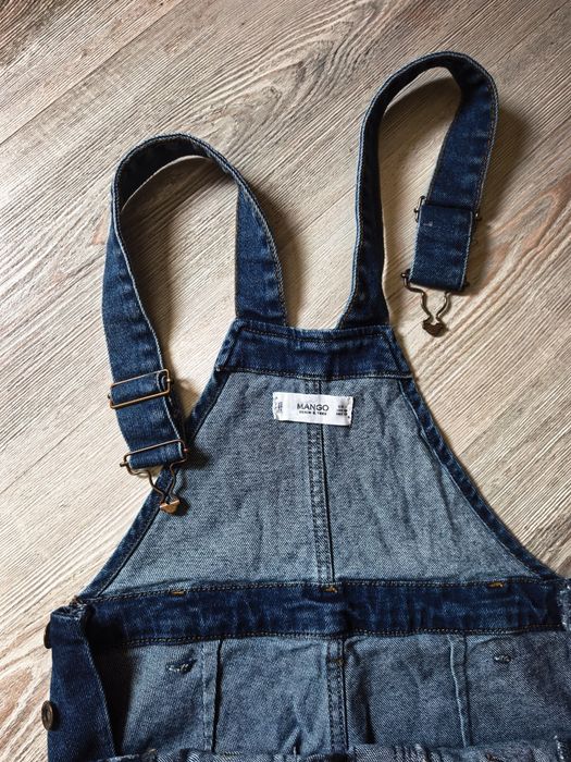 Salopeta blugi Mango Denim & Tees marimea 34 bretele reglabile model lung