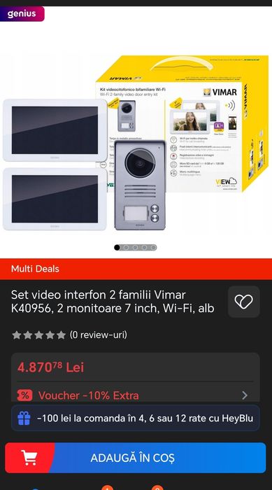 Sistem videointerfon elvox vimar k40956, nou, sigilat