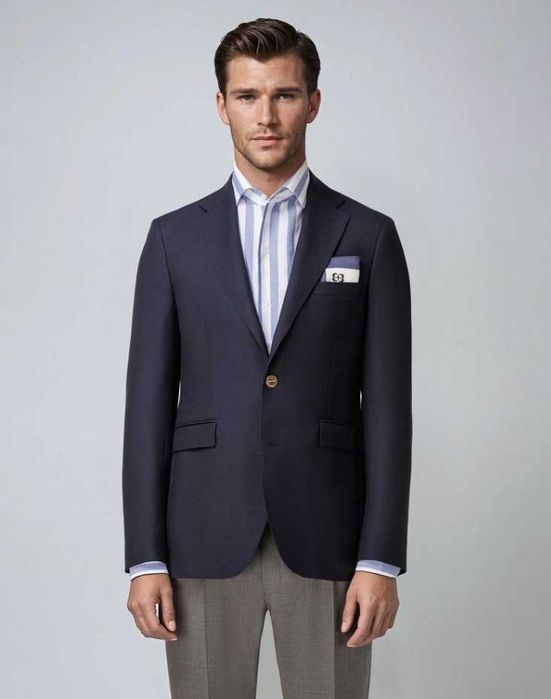 Sacou blazer de lux Eduard Dressler 52 XL 100% lana extrafina butoni