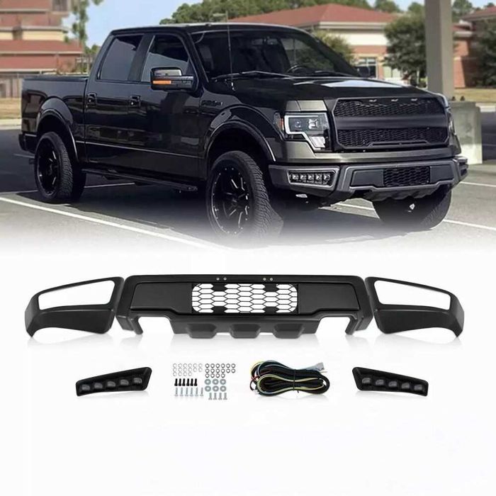 FORD F150 2009 - 2014 предна броня, задна броня, раздувки уширители, решетка, спойлер, фарове стопове с жълти мигачи