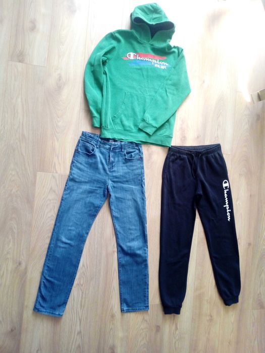 2 суитшърта + дънки + долнище + баскетболен екип