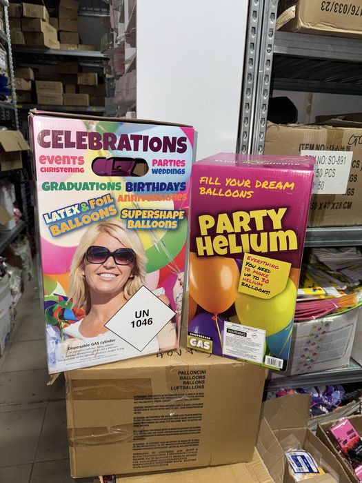 Бутилка с хелий за 30, 50, 80, 90 и 100 балона