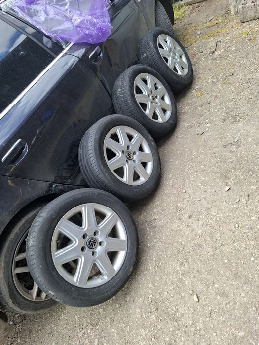 Vand set 4 jante R 16 vw passat b6 b5 au si anvelope 205 55 16 2 m+s 2 vara