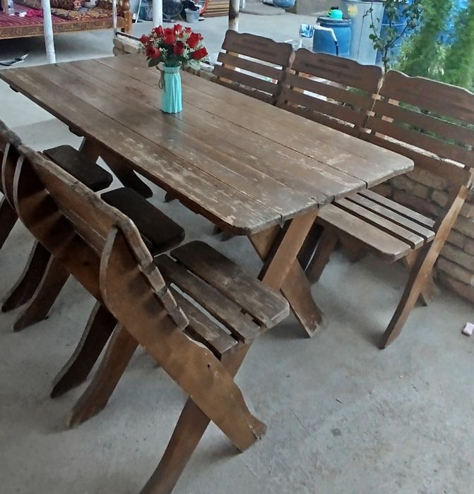 Stol stul hovli uchun yongodan rassa baquvvat