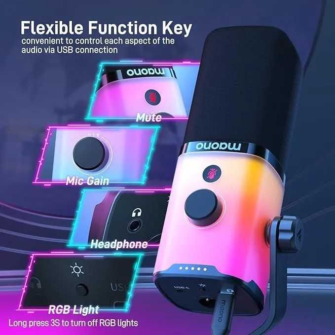 Микрофон PD100X RGB XLR/USB