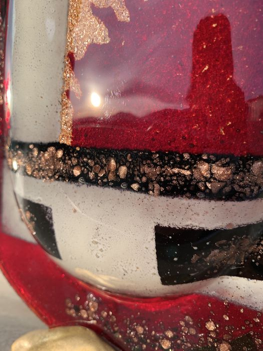 Кръгла стъклена ваза