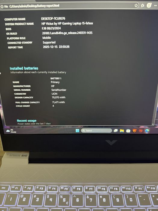 HP RTX 4060 NOU GARANTIE 2027 i5-12500H RAM 64GB Nvme 2TB GAMING Edita