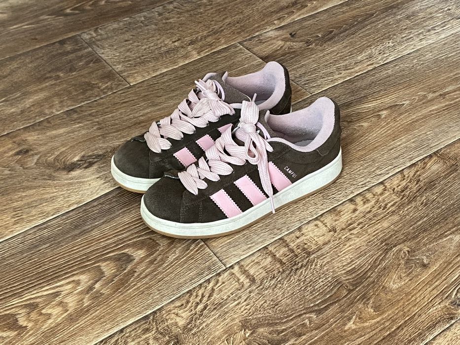 Кроссовки adidas campus, коричнево-розовые