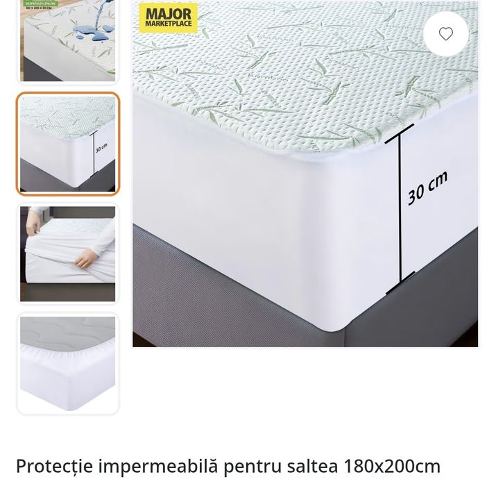 Protectie impermeabila saltea 180x200