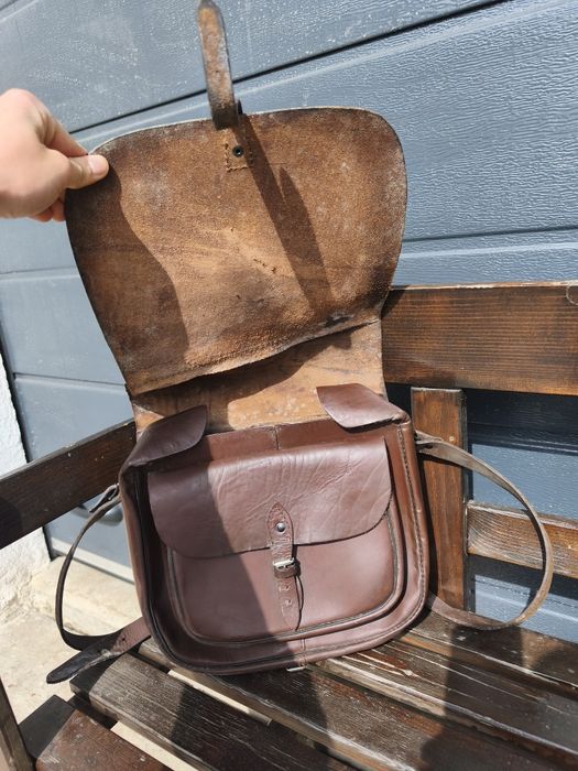 Porthart vânătoresc, geantă din piele