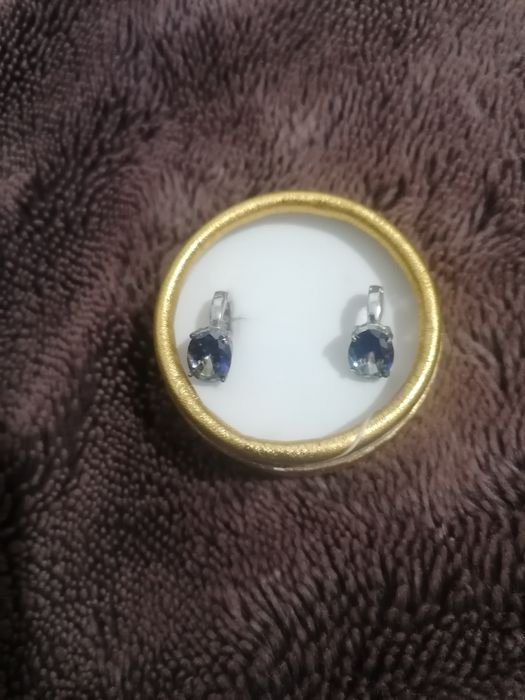 Cercei eleganți din argint cu mistic topaz