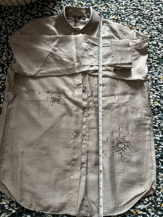 Сива риза с камъни - нова