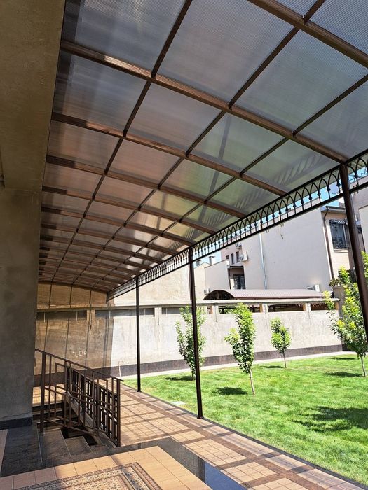 Навес лексан Профнастил