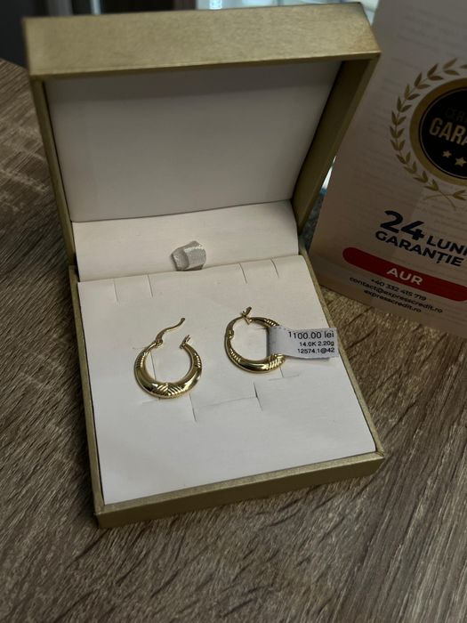 (AG42 B.12574) Cercei 14K 2.20 gr (GARANTIE 24 LUNI)
