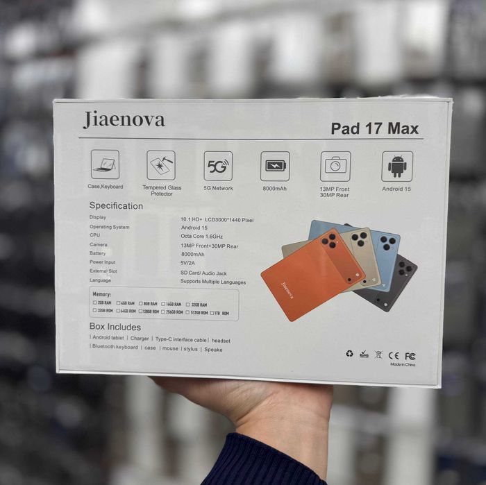Jiaenova Pad Yangi avlod 17Max 1Tb Xotira 16Ram Operatv hotira [optom]