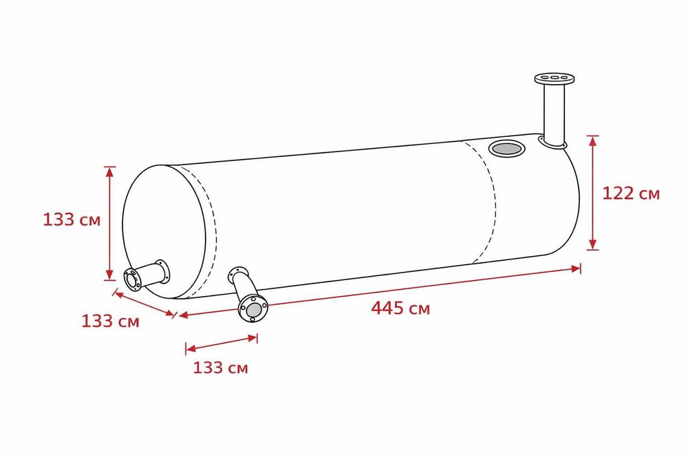 Металлическая Ёмкость резервуар 6.5 м3