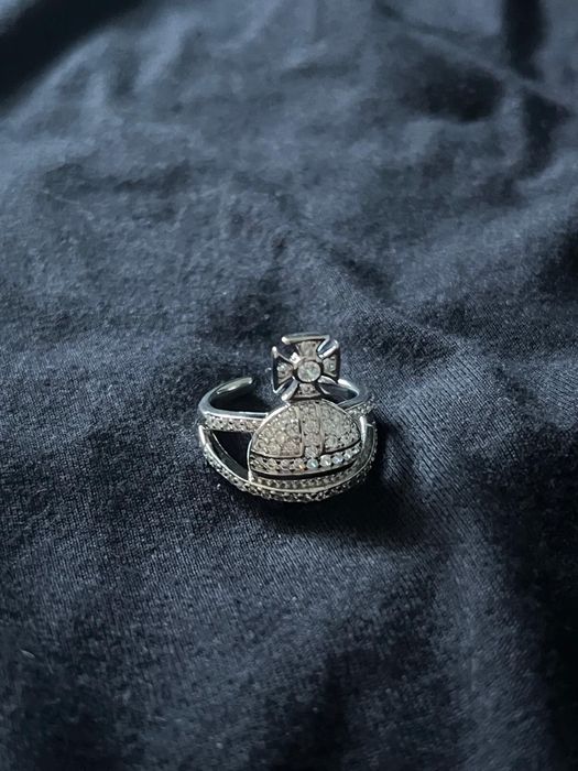 Inel Vivienne Westwood Orb Iced Out Adjustabil Vivi Ring