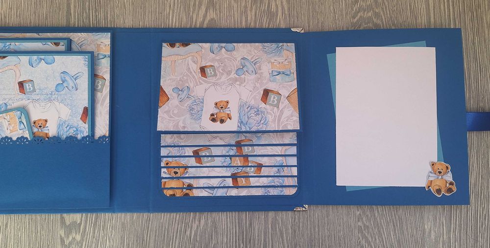 Подаръчен комплект "Малко мече" за момче, ръчна изработка /50.12