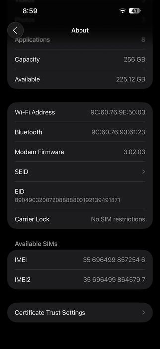 Iphone 15 pro max 256