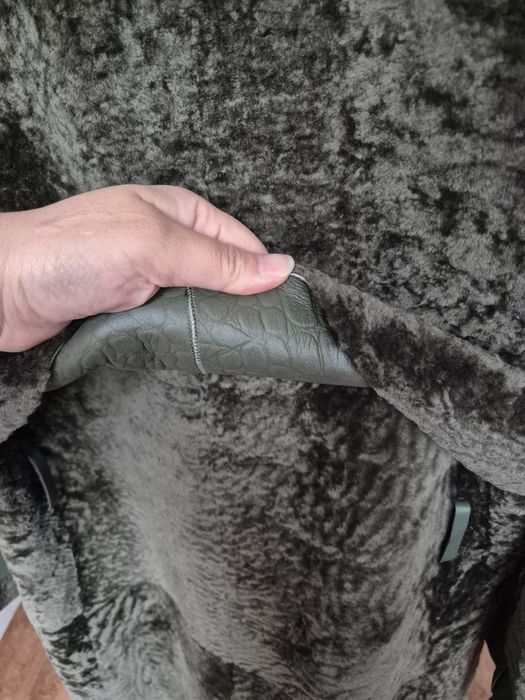 Стильная шуба цвета Хаки