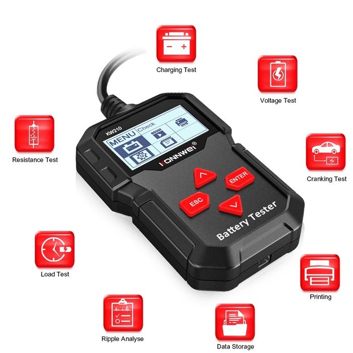 Тестер за акумулатор Konnwei KW210