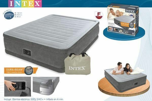 Кровать надувной-203х152х33 см. INTEX Самый лучший Доставка бесплатно