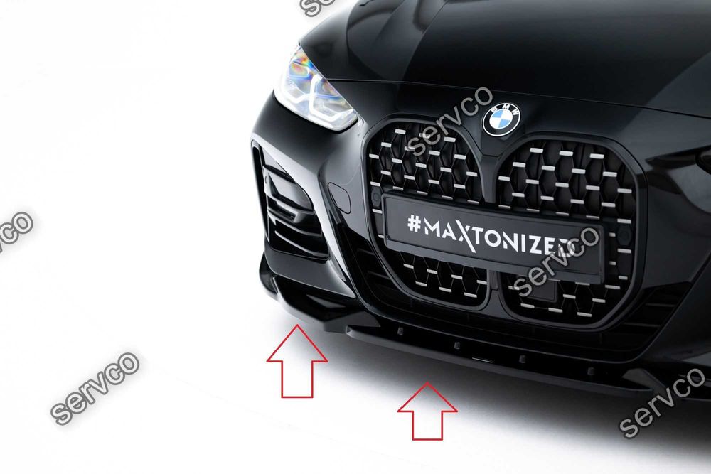 Pachet Set Splitter Exterior Lip Prelungiri Body kit tuning Bmw Seria 4 M-Pack Coupe G22 / G22 Facelift 2020- v8 - Maxton Design
