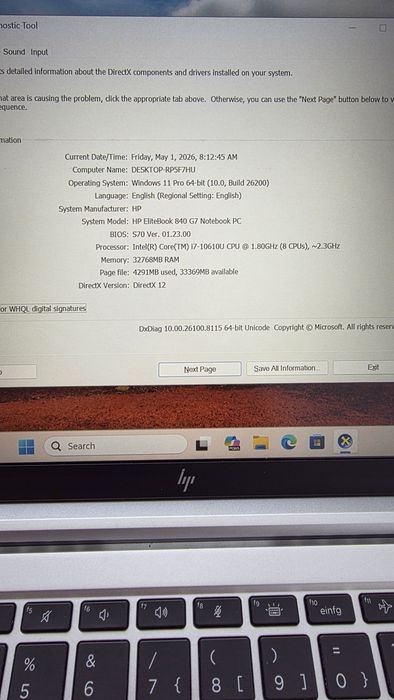 Laptop Hp EliteBook 840 G7 i.7 10610U 32 gb ddr4