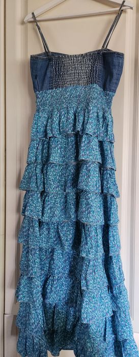 Rochie S denim volane