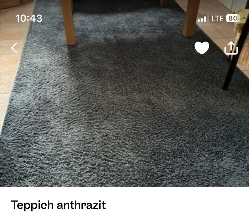 Covor antracit 3,8 x 2 m