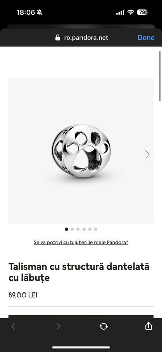 Brățară tip lanț clasic cu halo Pandora Moments + 4 Charms