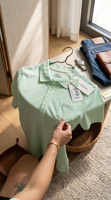 Tricou dama S verde menta guess