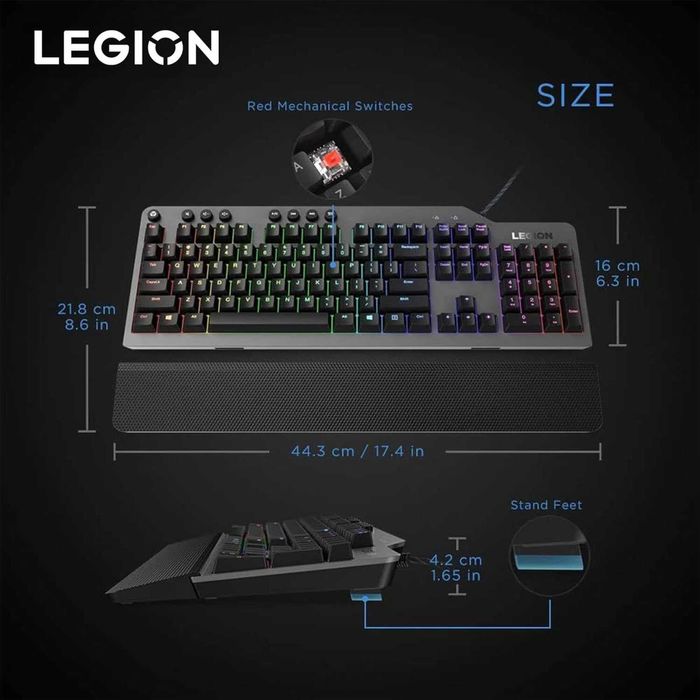 Игровая клавиатура Lenovo Legion K500 RGB Mechanical