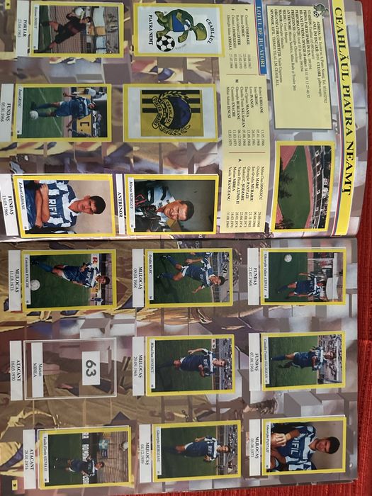 Album Fotbal 94/95. 90% completat
